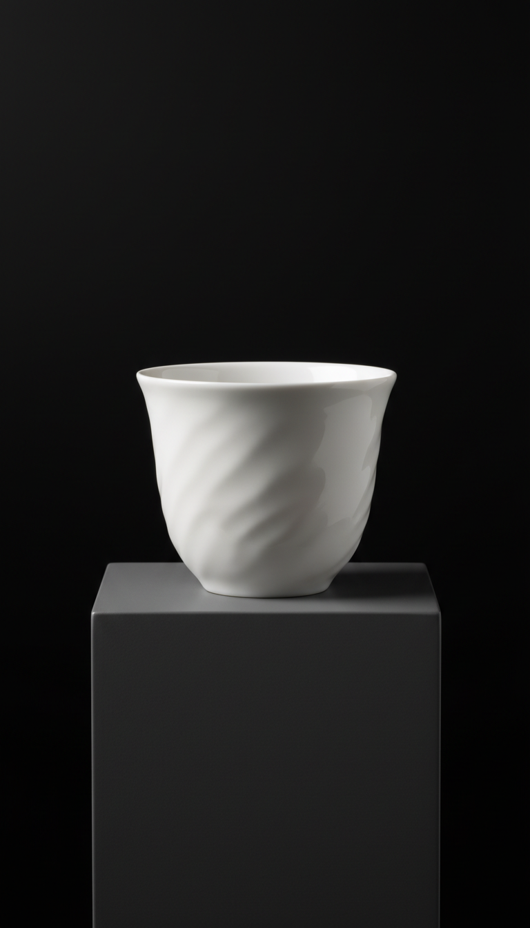 Ripple Cup in Porcelain White